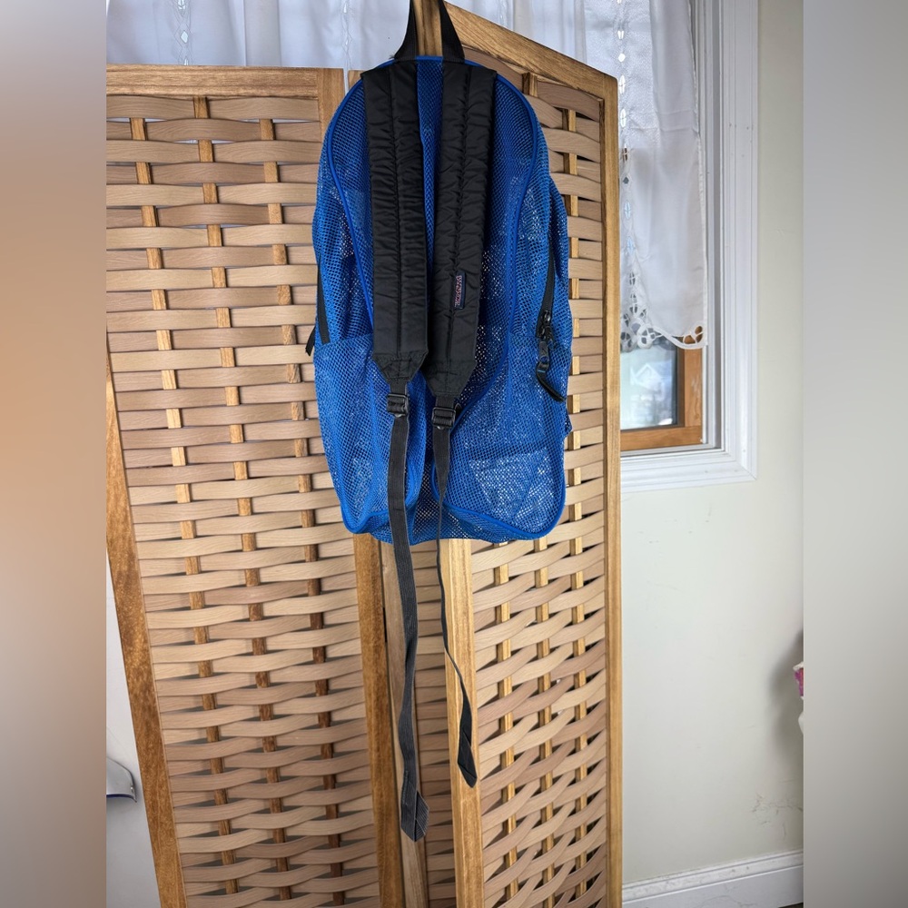 JANSPORT Royal Blue Mesh Backpack - Picture 5 of 5